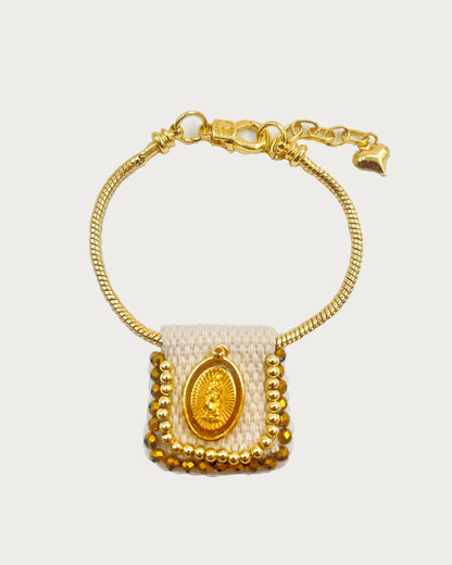 Pulsera dorada de la Virgen María