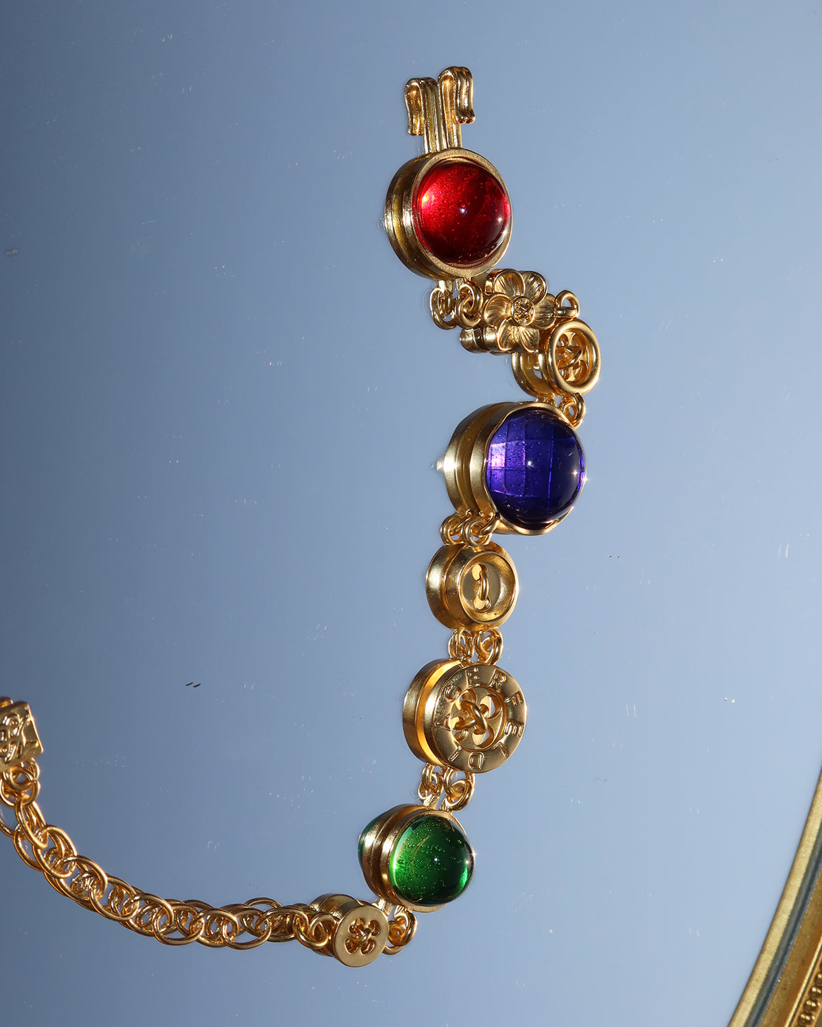 Madeline Vintage Gemstone Golden Bracelet