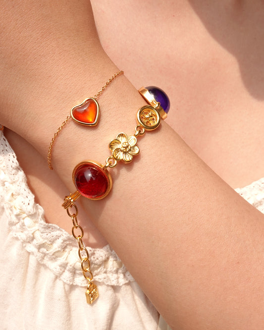 Vintage Gemstone Golden Bracelet