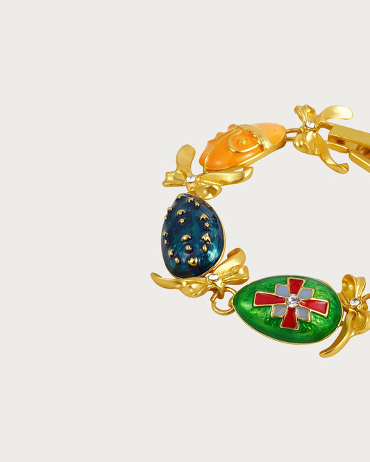 Pulsera dorada de esmalte retro de Joan Rivers