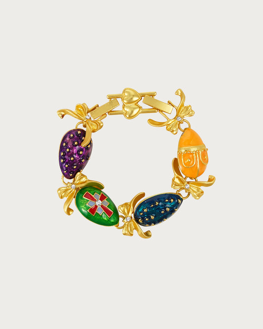 Pulsera dorada de esmalte retro de Joan Rivers