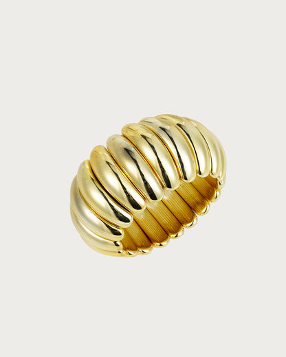 Stretch Chunky Golden Bracelet