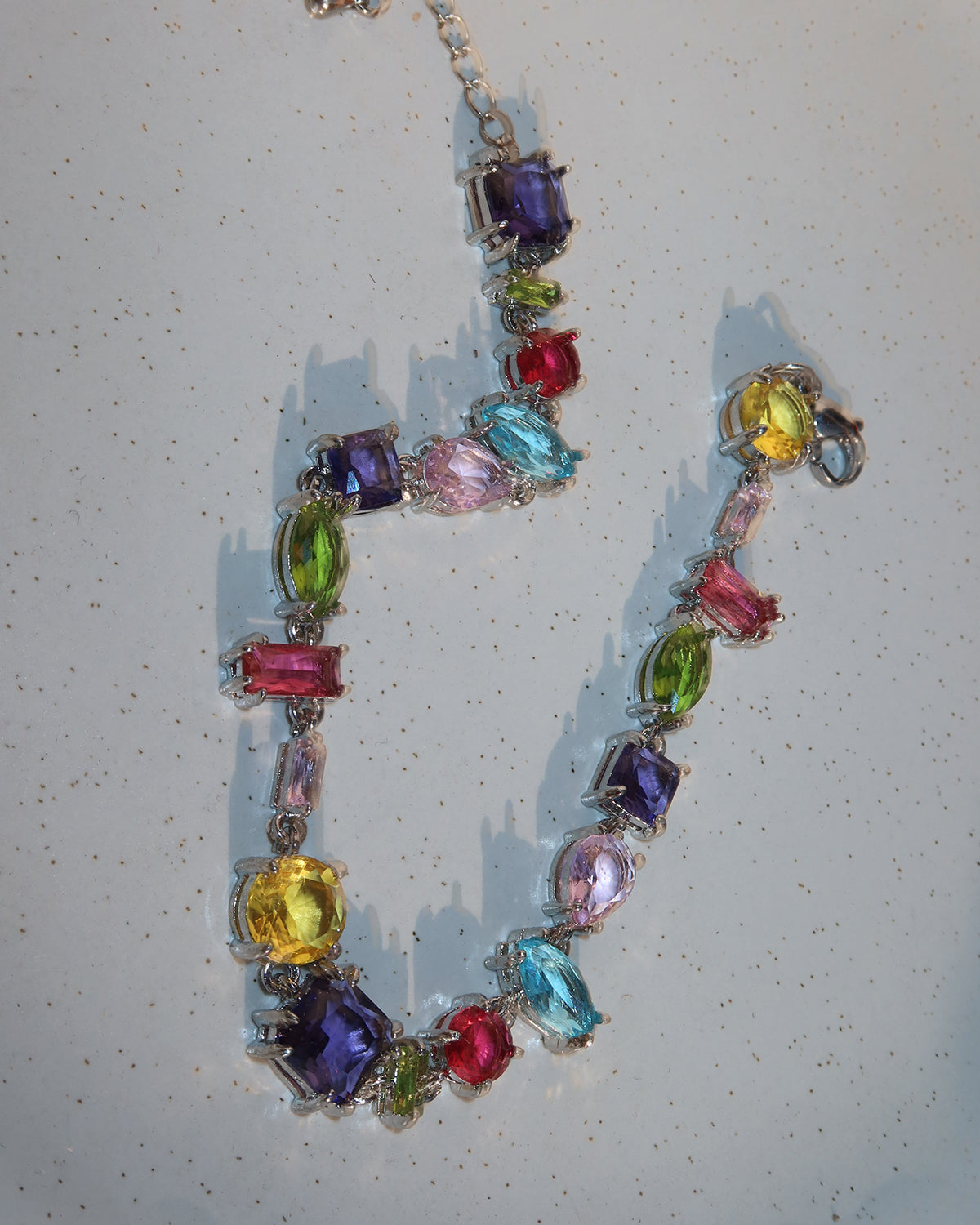 Aaliyah Candy Crystal Silver Bracelet