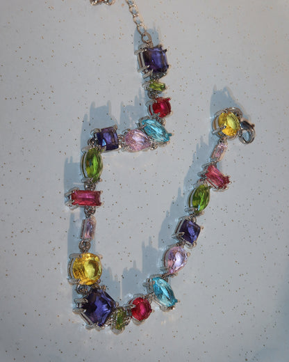 Aaliyah Candy Crystal Silver Bracelet