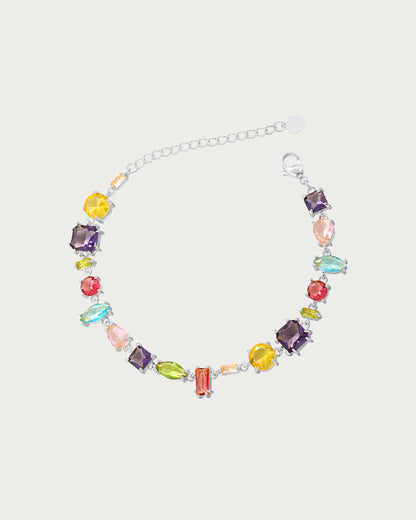 Aaliyah Candy Crystal Silver Bracelet