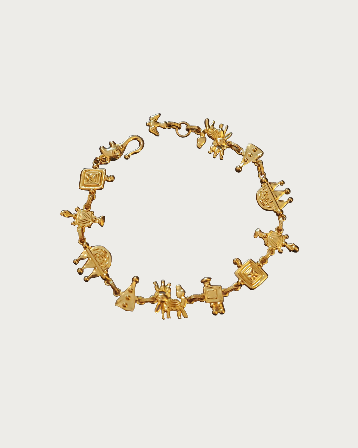 Priscilla Ancient Egyptian Pattern Golden Bracelet