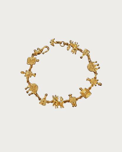 Priscilla Ancient Egyptian Pattern Golden Bracelet