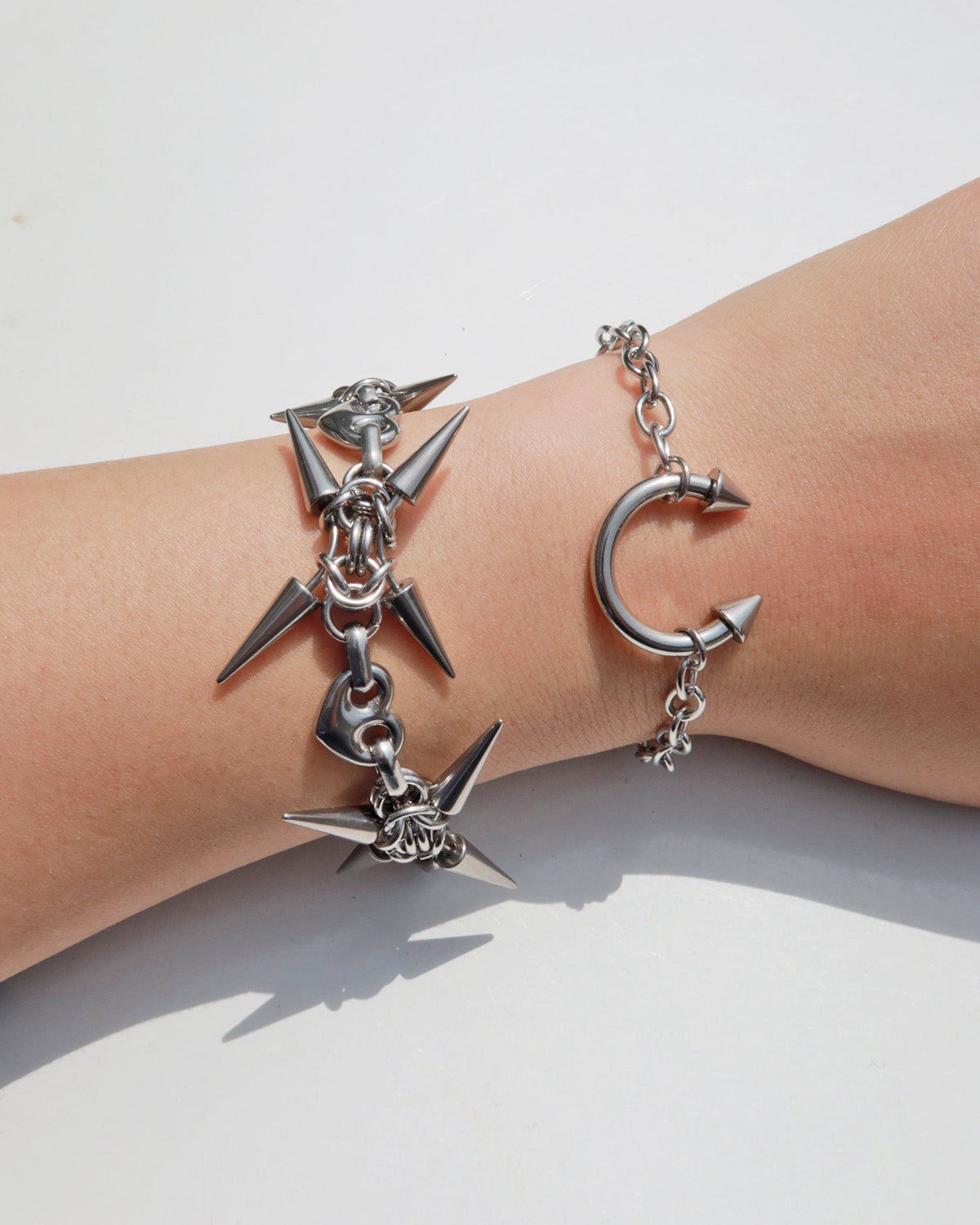 Natalie Horseshoe Link Charm Silver Bracelet