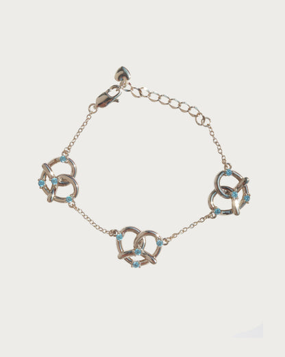Fortelle Crystal Horseshoe Golden Brown Bracelet
