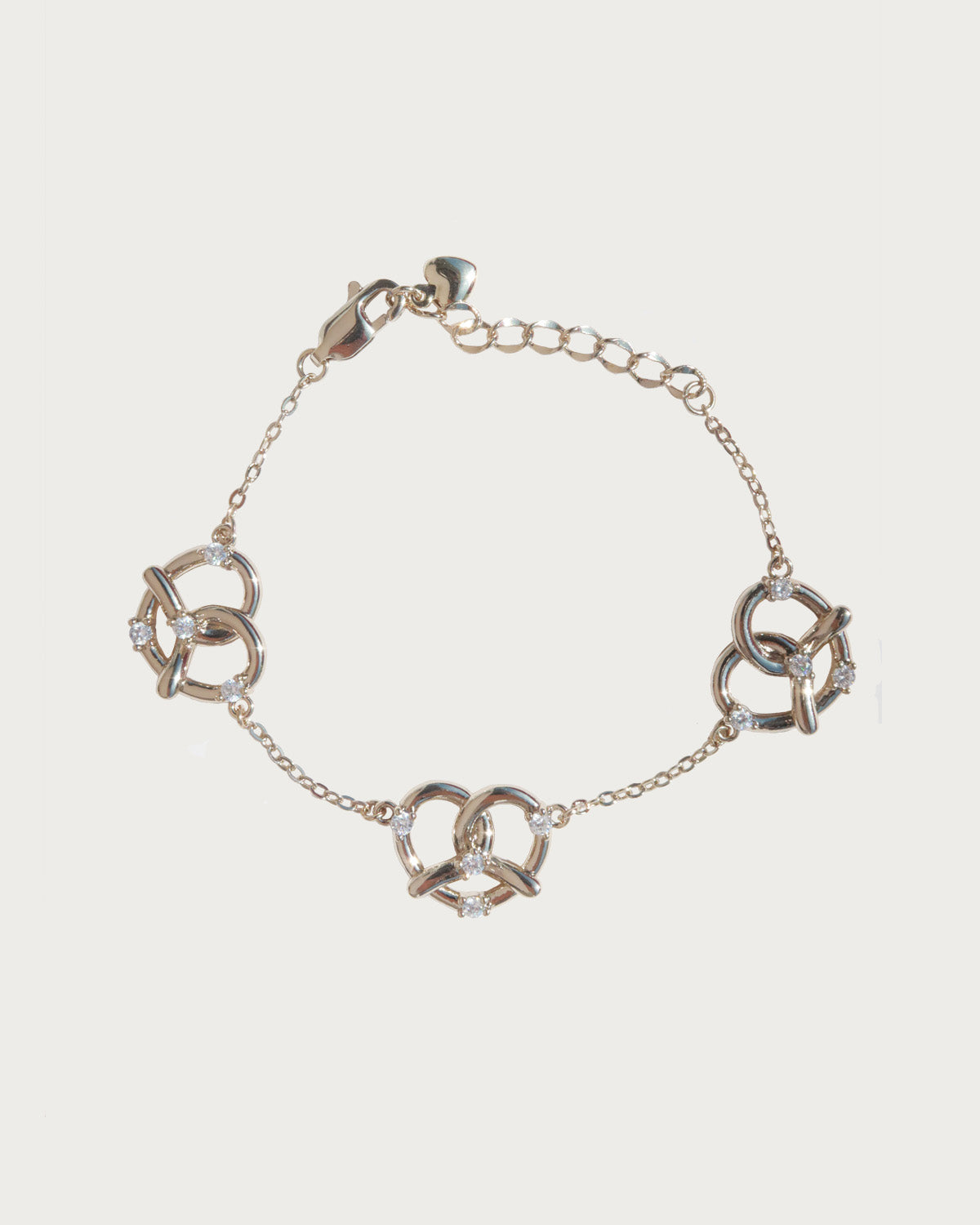 Fortelle Crystal Horseshoe Golden Brown Bracelet