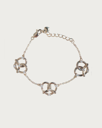 Fortelle Crystal Horseshoe Golden Brown Bracelet