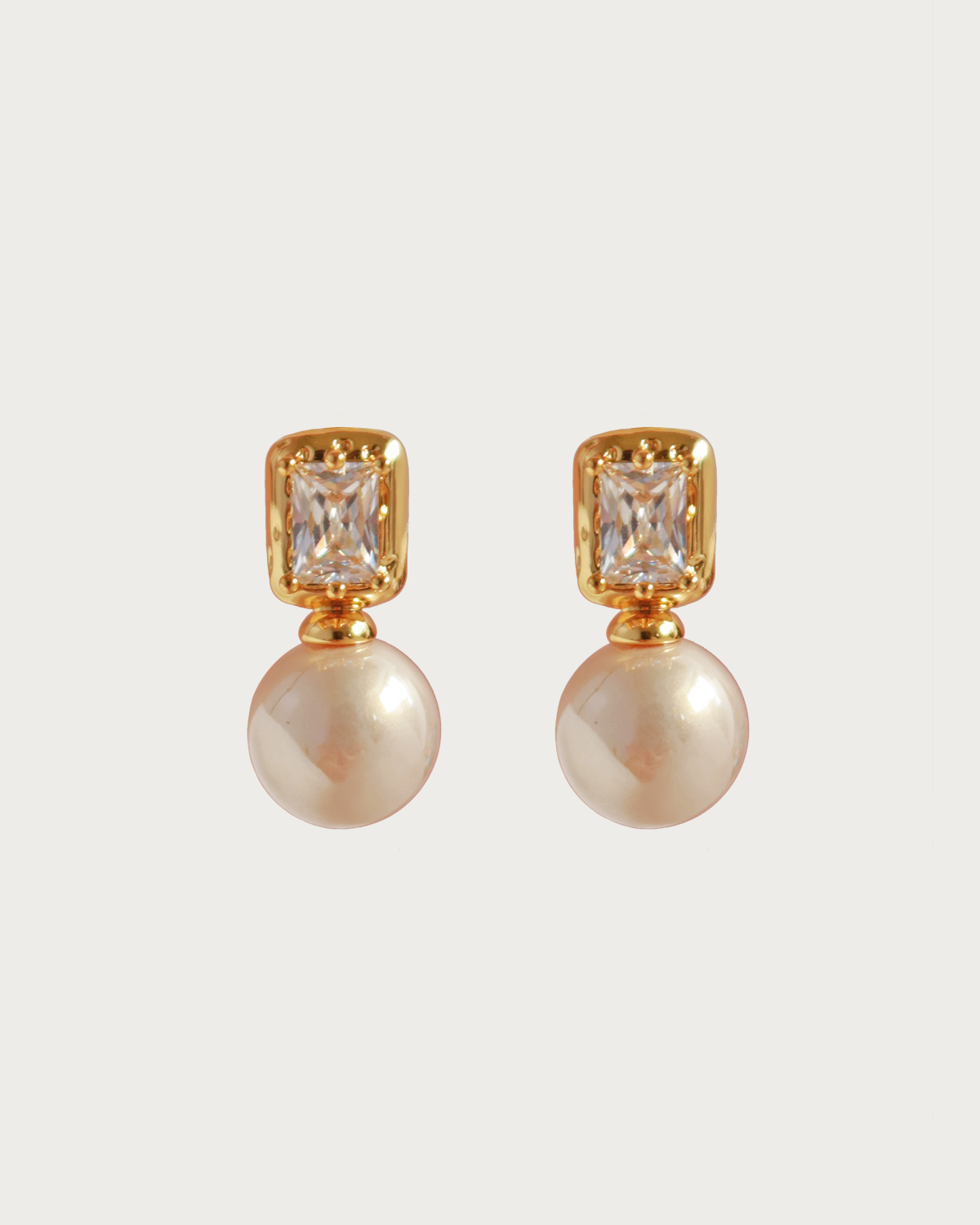 Paula Classic Pearl Golden Drop Earrings