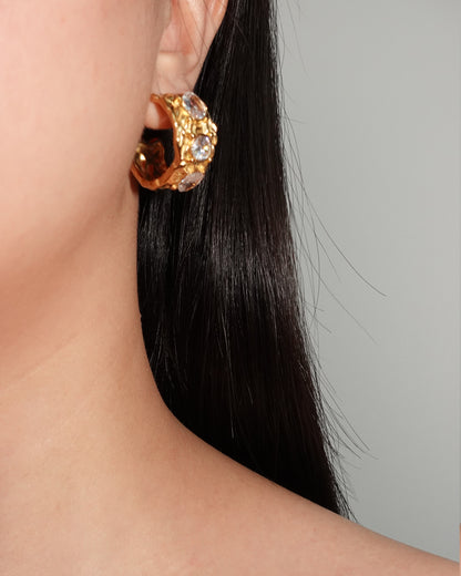 Melted Golden Stud Earrings