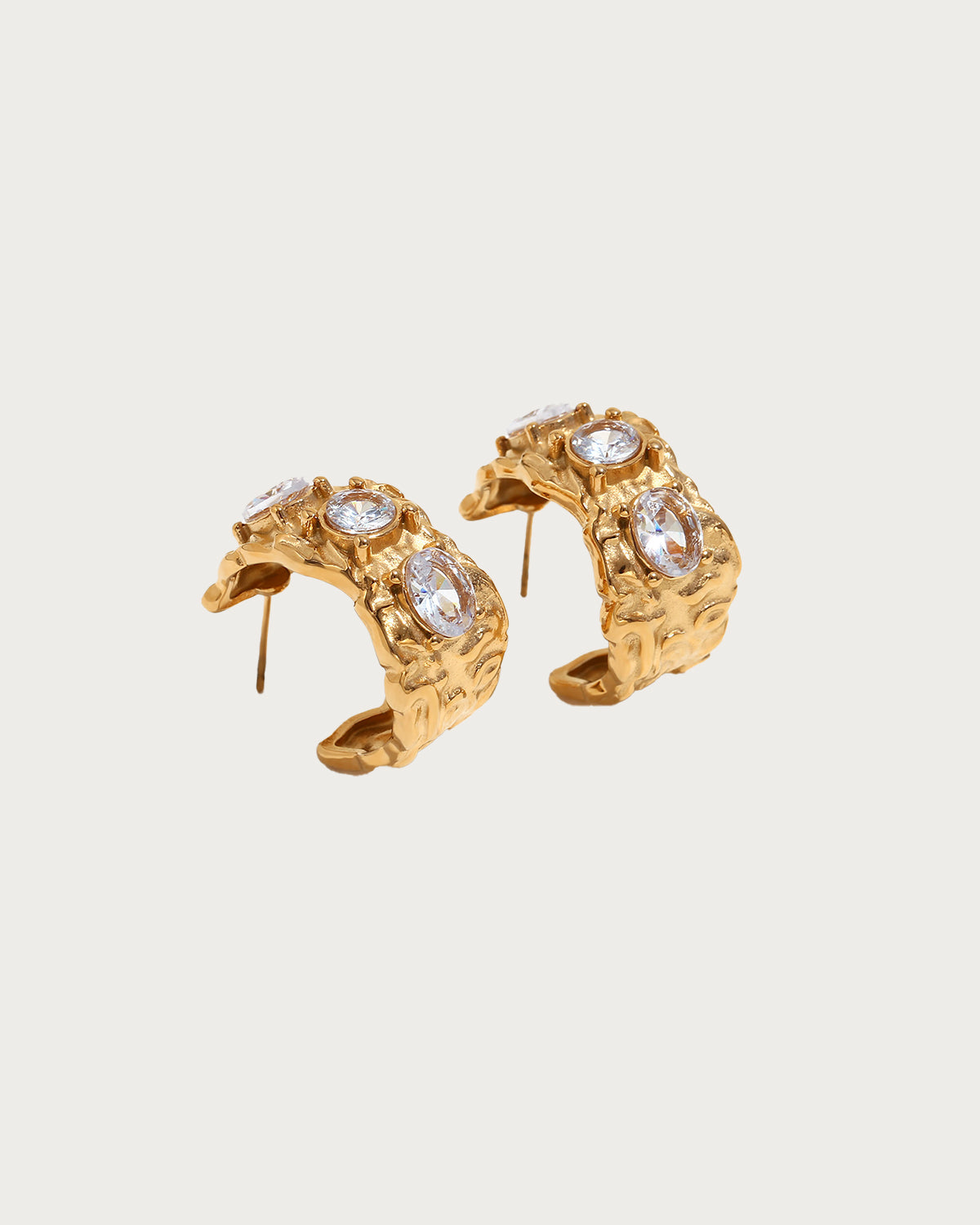 Melted Golden Stud Earrings