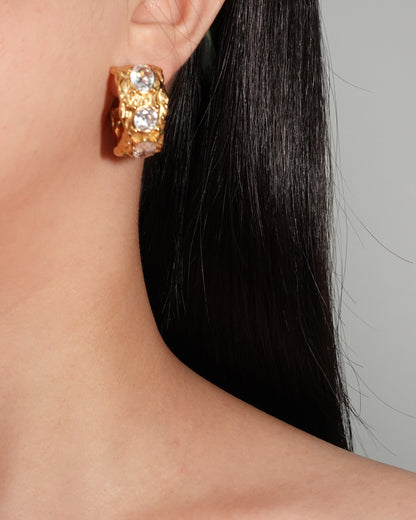 Melted Golden Stud Earrings