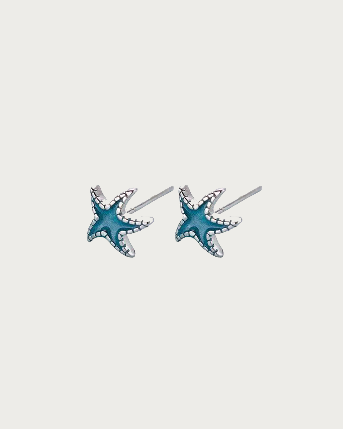 Joy Mini Blue Starfish Stud Earrings