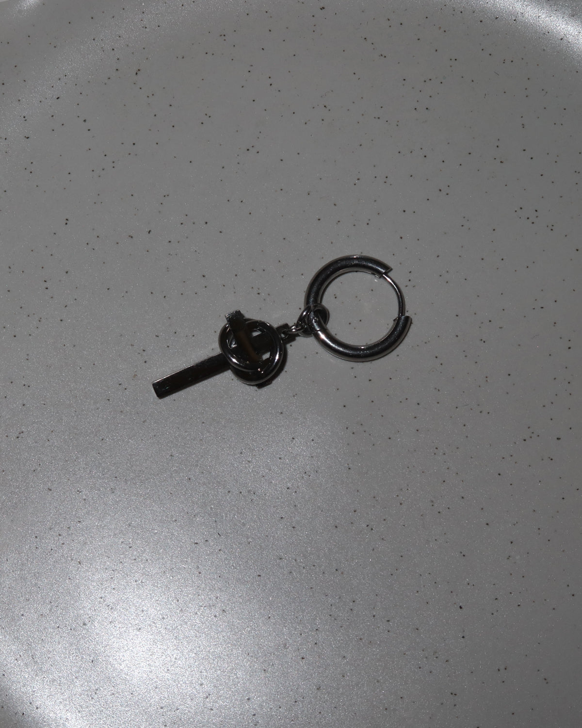 Camille Bound Cross Drop Silver Earrings