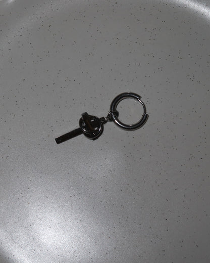 Camille Bound Cross Drop Silver Earrings