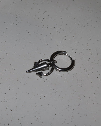 Lydia Studded Hoop Silver Earrings