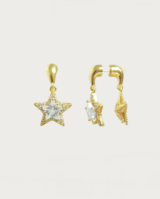 Laura Rhinestone Star Drop Earrings
