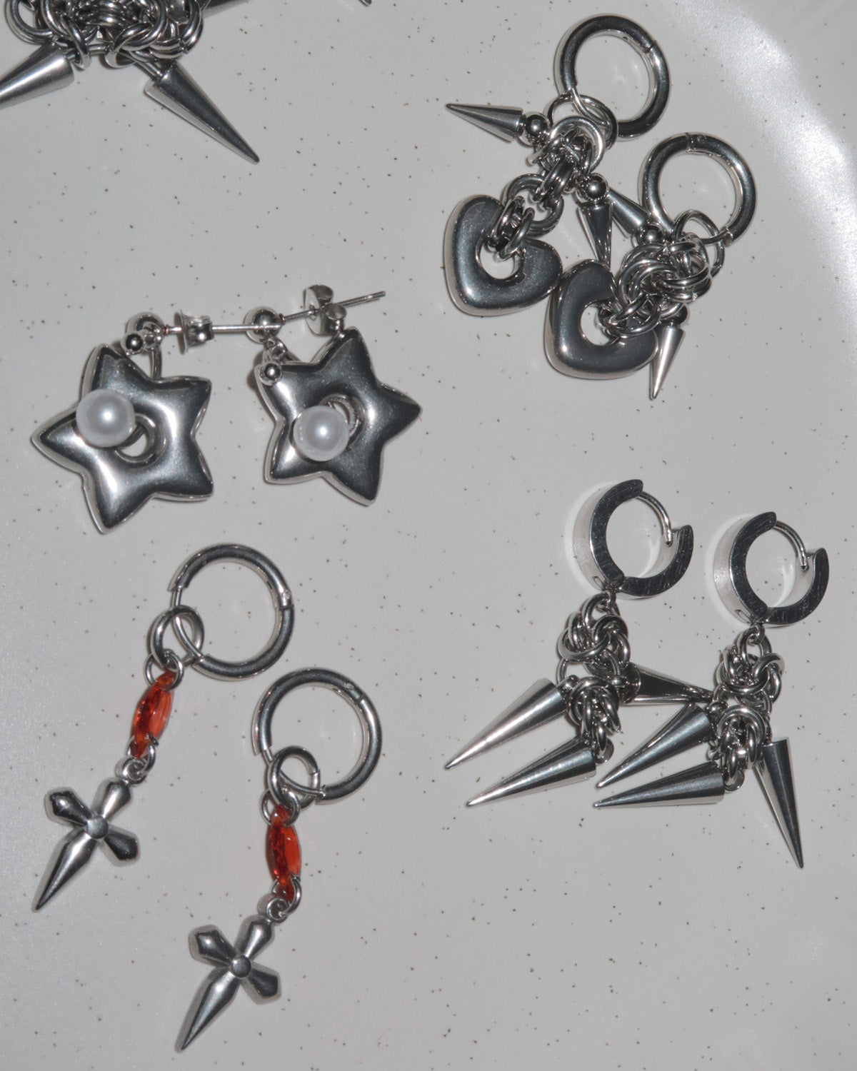 Mila Sweet Star Pearl Silver Stud Earrings