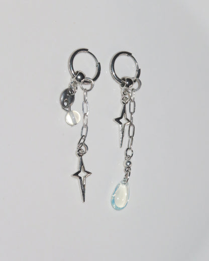 Astra Polaris Opal Silver Drop Earrings