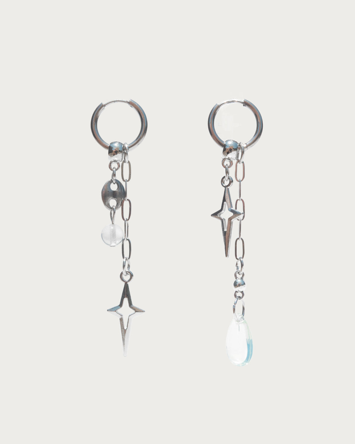 Astra Polaris Opal Silver Drop Earrings