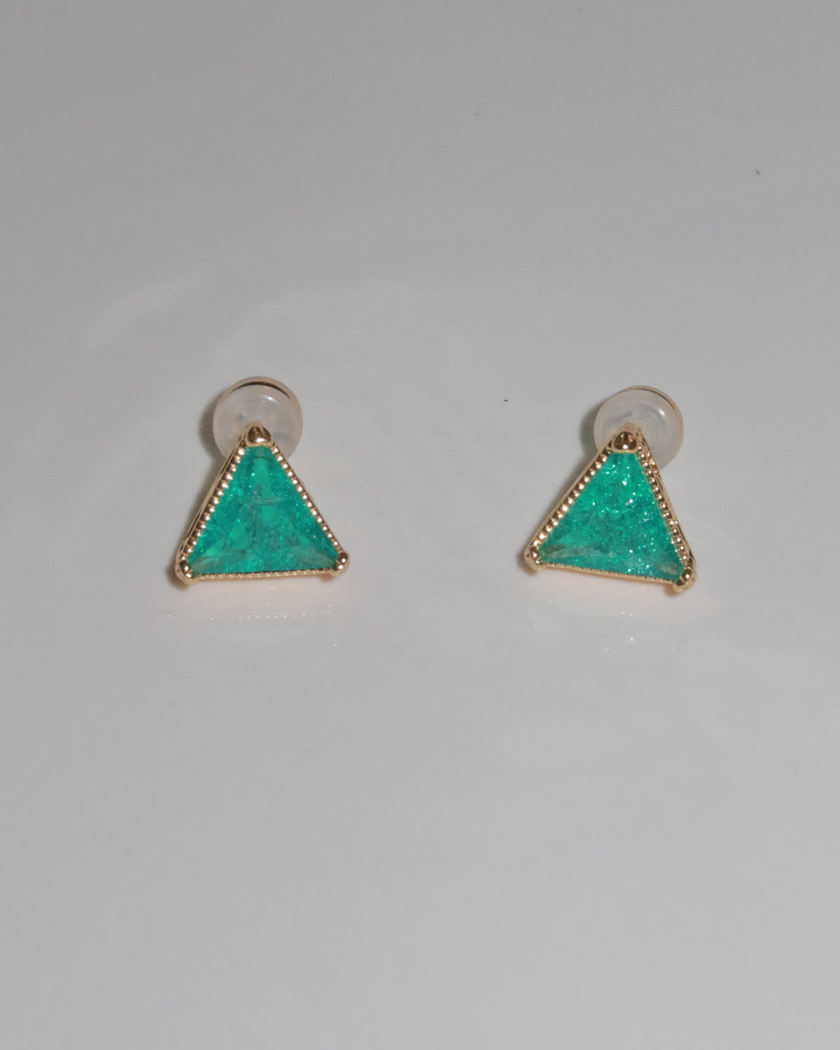 Eirlys Mint Aurora Golden Stud Earrings