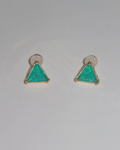 Eirlys Mint Aurora Golden Stud Earrings