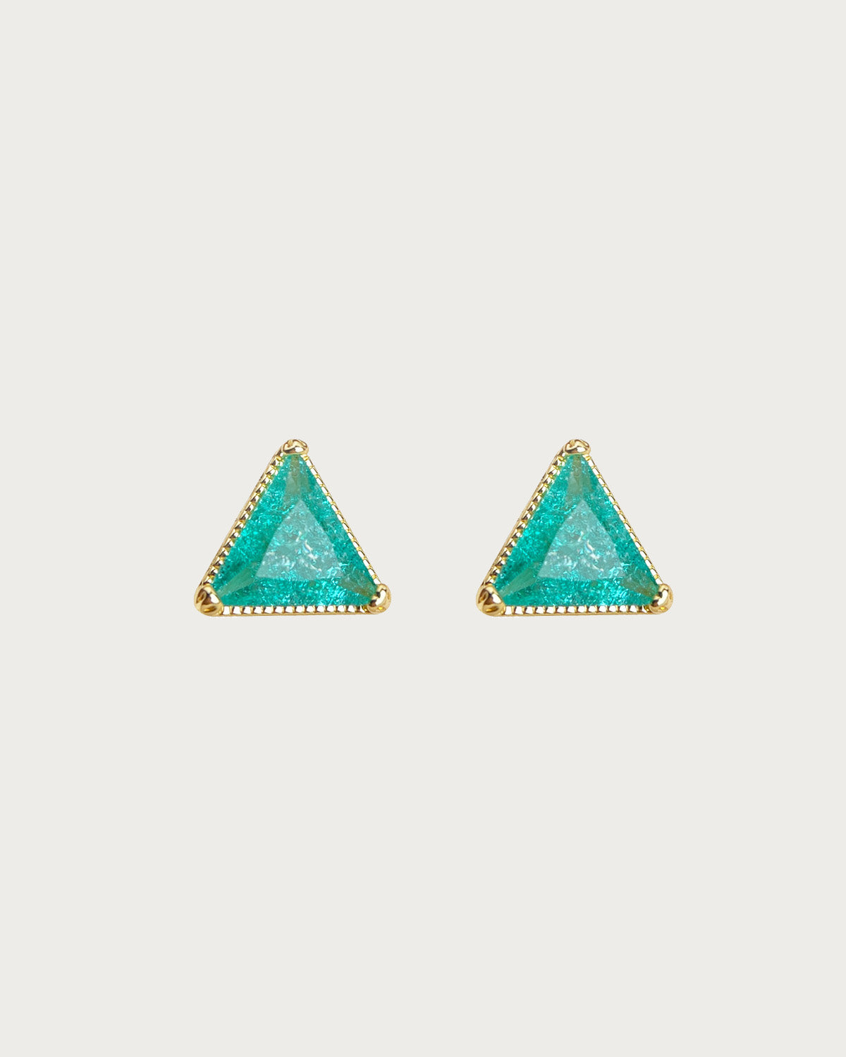 Eirlys Mint Aurora Golden Stud Earrings