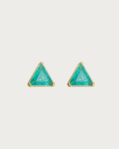 Eirlys Mint Aurora Golden Stud Earrings
