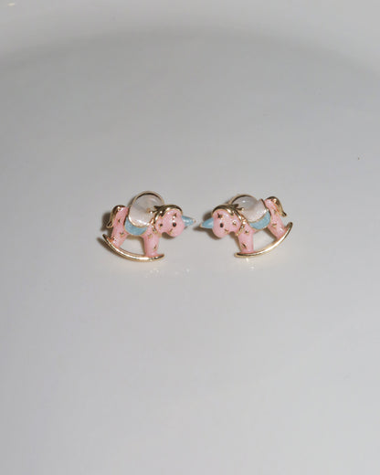 Carouselia Starlight Unicorn Golden Stud Earrings