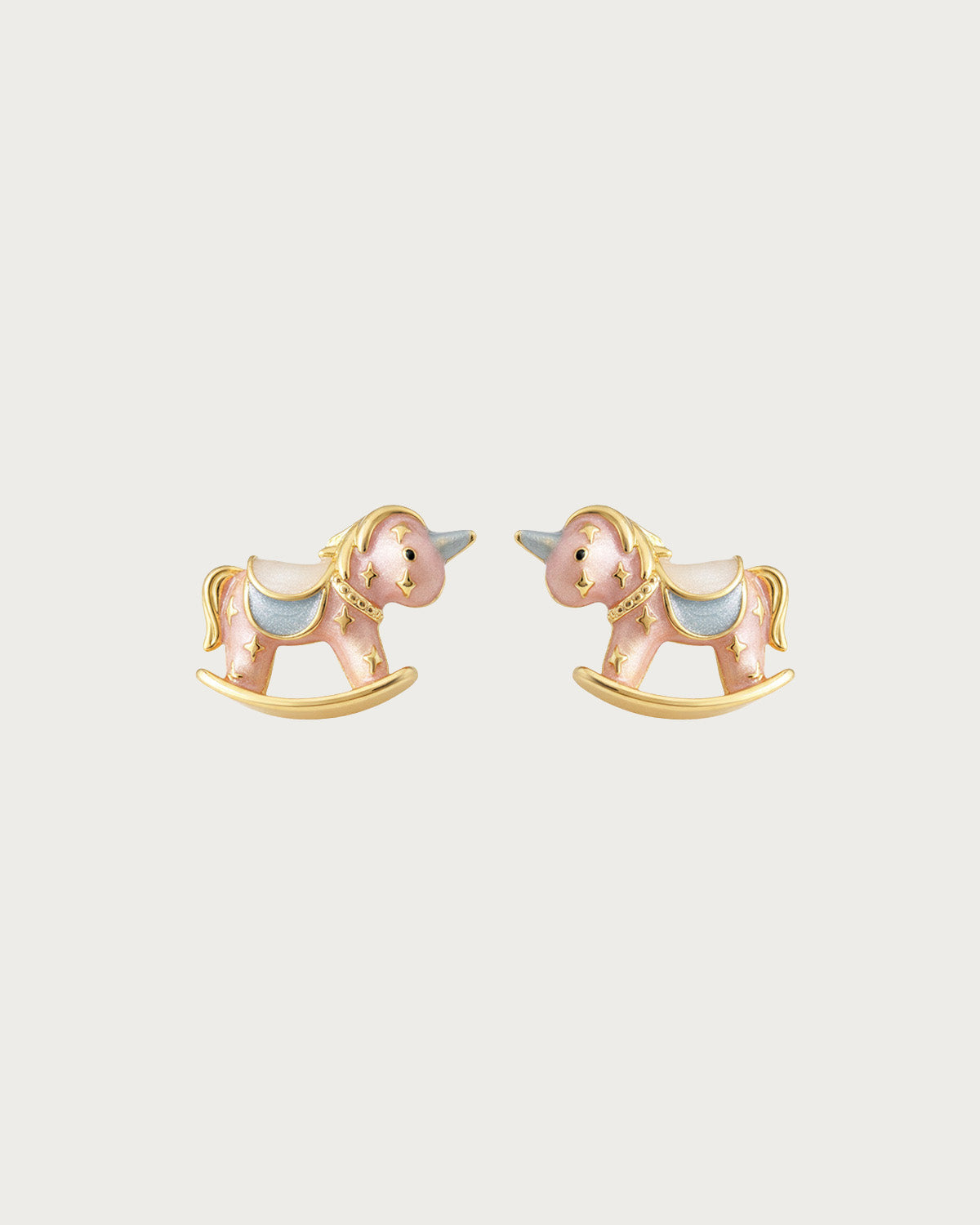 Carouselia Starlight Unicorn Golden Stud Earrings