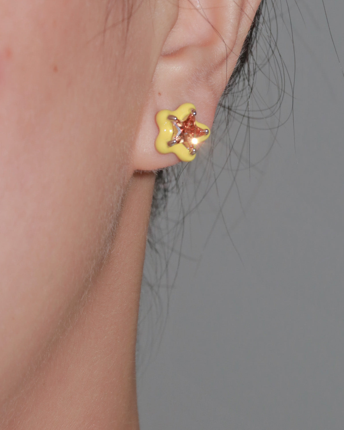 Bonita Crystal Star Silver Stud Earrings