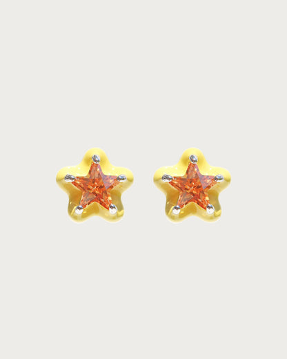 Bonita Crystal Star Silver Stud Earrings