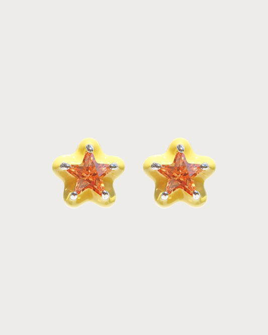 Bonita Crystal Star Silver Stud Earrings