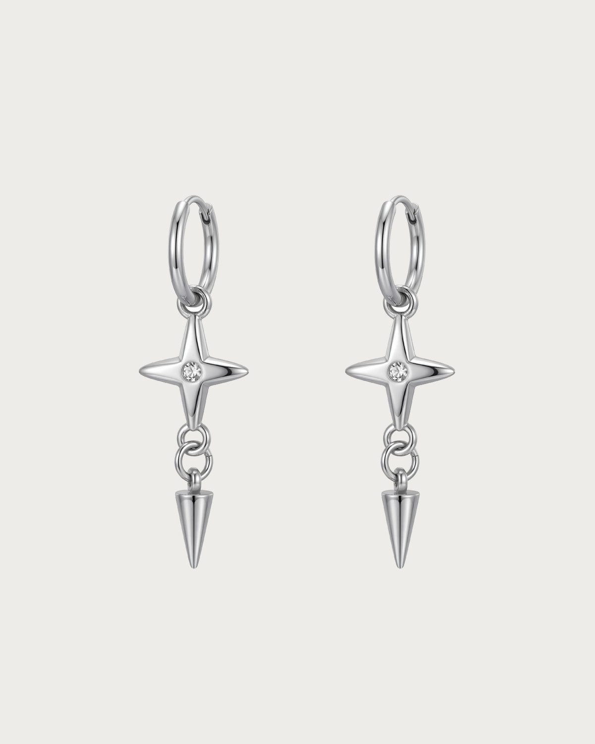 Zelia Star Silver Drop Earrings