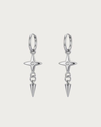 Zelia Star Silver Drop Earrings