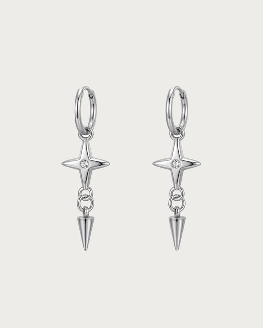 Zelia Star Silver Drop Earrings