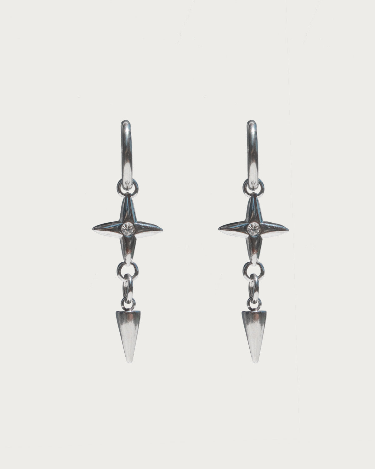 Zelia Star Silver Drop Earrings