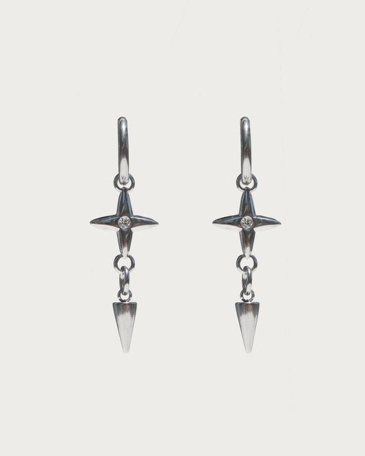 Zelia Star Silver Drop Earrings