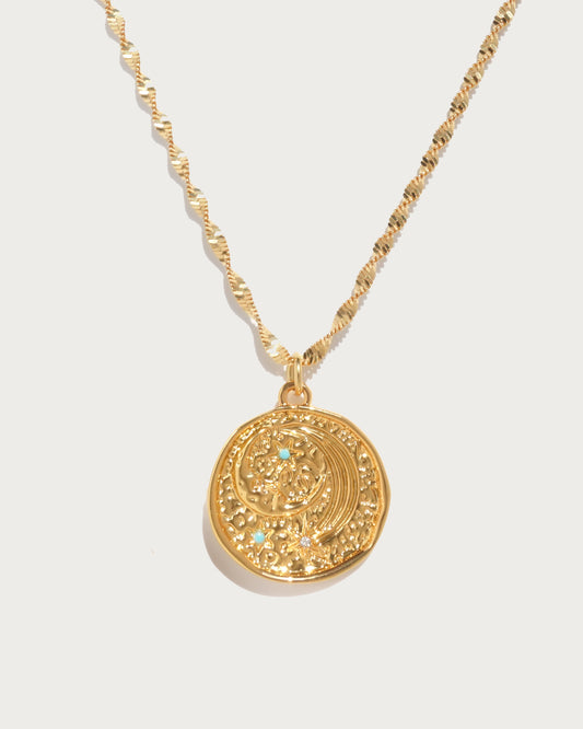 Moon Golden Pendant Necklace
