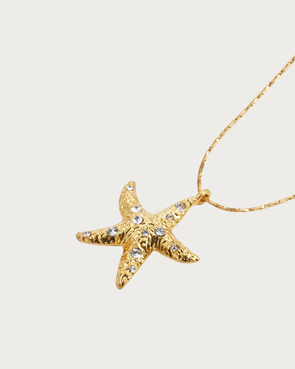 Starfish Golden Pendant Necklace