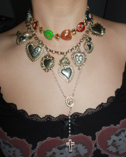 Frederica Vintage Heart Golden Necklace