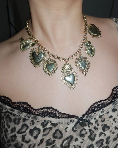 Frederica Vintage Heart Golden Necklace