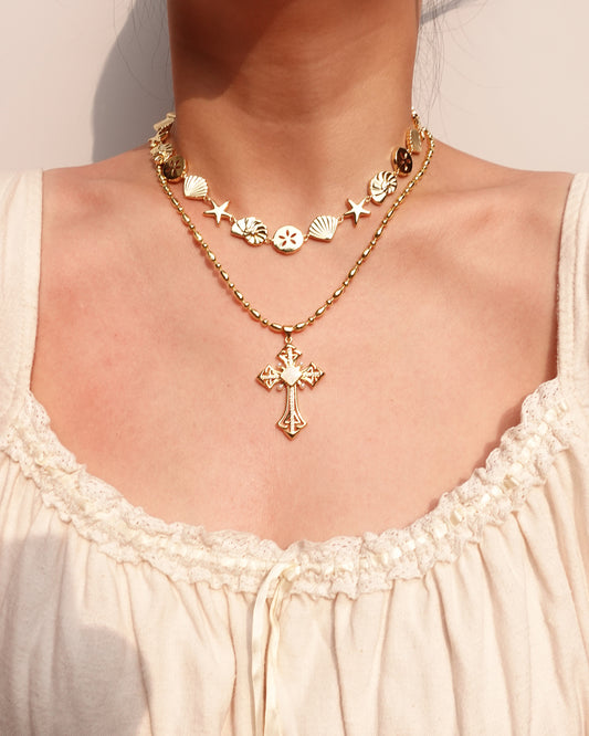 Star Shell Golden Necklace