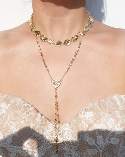 Meredith Star Shell Golden Necklace