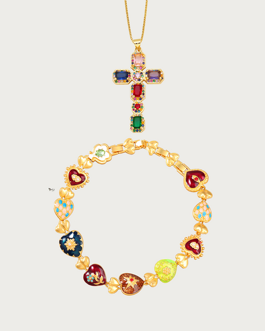 Michelle & Rebecca Vintage Colorful Necklace Set