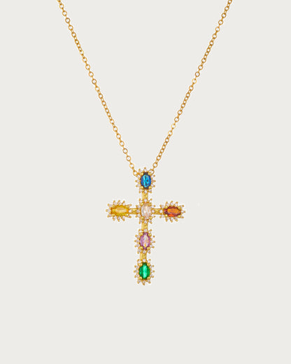 Retro Cross Golden Pendant Necklace(2 Colors)