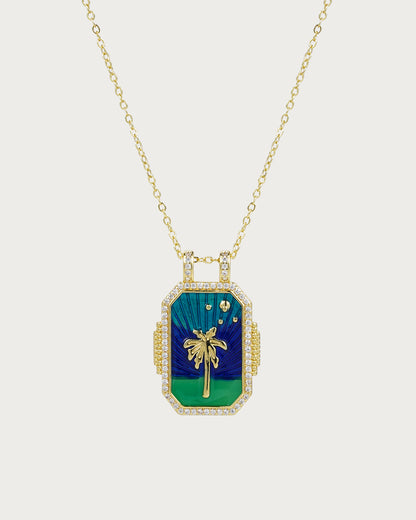 Tarot Card Golden Pendant Necklace